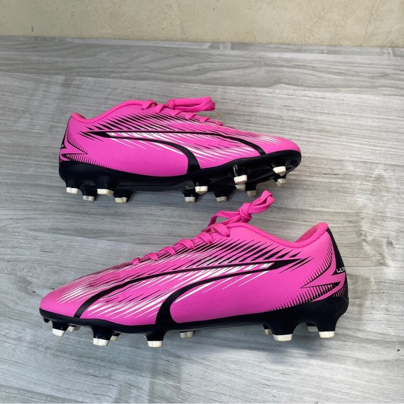 Puma Ultra Play Pink Black Soccer Cleats Girl’s Youth Size 5 - Picture 7 of 13